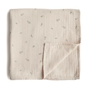 Mushie rocket cotton gauze swaddle